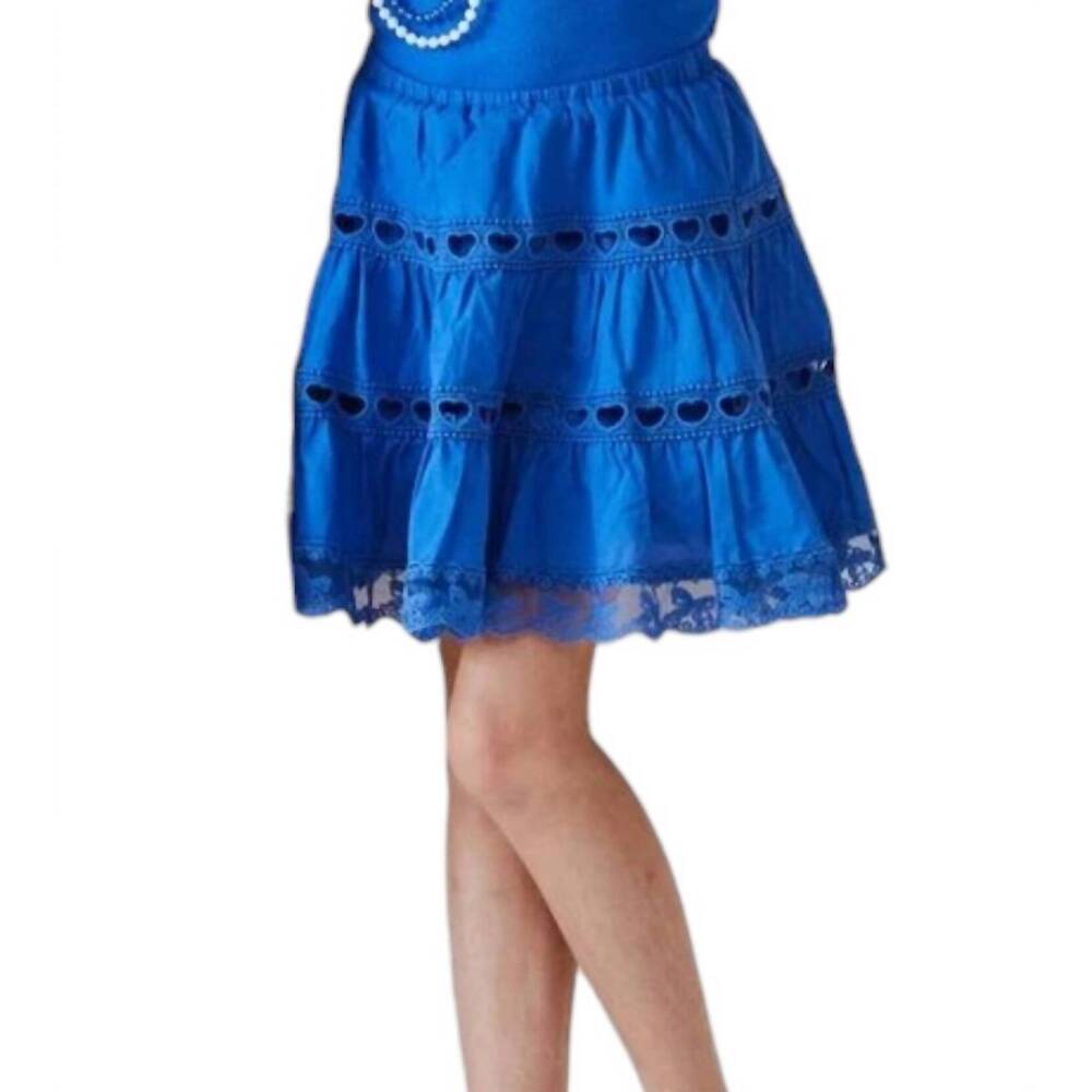 NEW THEME sofia mini skirt in camp blue
